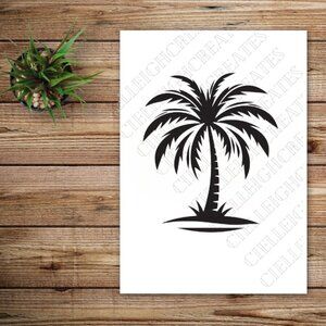*2 for $20* single palm tree vinyl decal Sticker Handcrafted